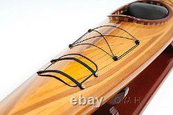 Cedar Strip Aleut and Eskimo Kayak 42 Wood Model For Display Only Assembled