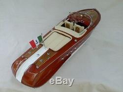 Cedar Wood Riva Aquarama 24 Cream Quality Model Boat L60 Beautiful Italian Boat