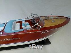 Cedar Wood Riva Aquarama 34 High Quality Model Boat L80 Handmade Xmas Gift