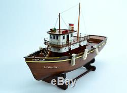 Cheryl Ann Tug Boat Model Wooden Ship 20 Handcrafted Assembled 1955 Waterfront