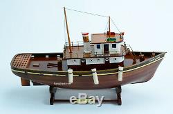 Cheryl Ann Tug Boat Model Wooden Ship 20 Handcrafted Assembled 1955 Waterfront
