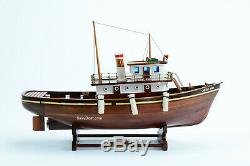 Cheryl Ann Tug Boat Model Wooden Ship 20 Handcrafted Assembled 1955 Waterfront