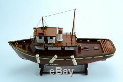 Cheryl Ann Tug Boat Model Wooden Ship 20 Handcrafted Assembled 1955 Waterfront