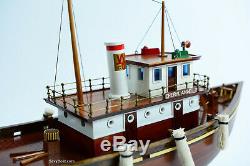 Cheryl Ann Tug Boat Model Wooden Ship 20 Handcrafted Assembled 1955 Waterfront