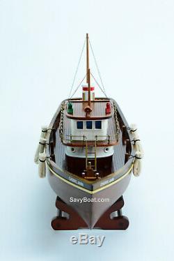 Cheryl Ann Tug Boat Model Wooden Ship 20 Handcrafted Assembled 1955 Waterfront