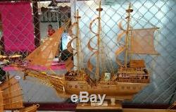 Chinese Junk Clipper 23 Teak Wood Built Model Boat Assembled THAI Hand Craft