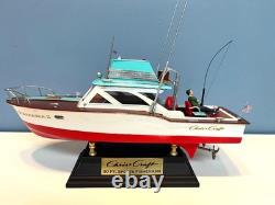 Chris Craft 40 Ft. Sports Fisherman Model Boat 15 Custom Made w Display Stand