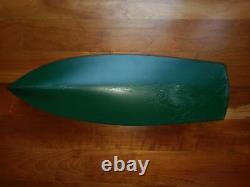 Chris Craft Barrel Back Runabout Mahogany Wood Model Wooden Boat Green Vtg 1940