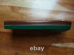 Chris Craft Barrel Back Runabout Mahogany Wood Model Wooden Boat Green Vtg 1940