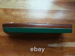 Chris Craft Barrel Back Runabout Mahogany Wood Model Wooden Boat Green Vtg 1940