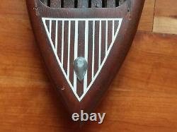 Chris Craft Barrel Back Runabout Mahogany Wood Model Wooden Boat Green Vtg 1940