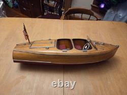 Chris Craft Barrel Back mahogany runabout speedboat model RC ready 29.5