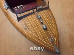 Chris Craft Barrel Back mahogany runabout speedboat model RC ready 29.5