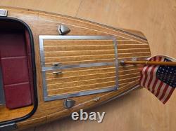 Chris Craft Barrel Back mahogany runabout speedboat model RC ready 29.5