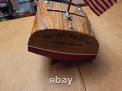 Chris Craft Barrel Back mahogany runabout speedboat model RC ready 29.5