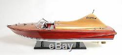 Chris Craft Cobra Speed Boat Painted 33' Wood Model Ship Assembled