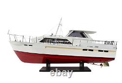 Chris Craft Commander 47 32 Handcrafted Wooden Model Boat Ready Display
