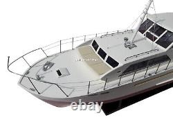 Chris Craft Commander 47 32 Handcrafted Wooden Model Boat Ready Display
