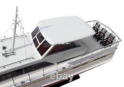 Chris Craft Commander 47 32 Handcrafted Wooden Model Boat Ready Display