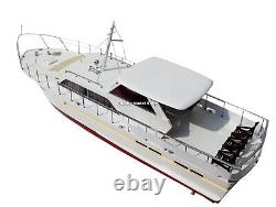 Chris Craft Commander 47 32 Handcrafted Wooden Model Boat Ready Display