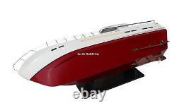 Chris Craft Commander 47 32 Handcrafted Wooden Model Boat Ready Display