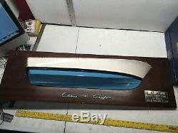 Chris Craft Original Half Hull Wood Ship Chris Smith Boat Model 1/1 Blue White