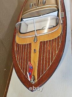 Chris Craft R/C Runabout Speed Boat Classic 27 Model with Custom Wood Box