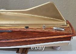 Chris Craft R/C Runabout Speed Boat Classic 27 Model with Custom Wood Box