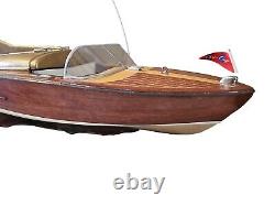 Chris Craft R/C Runabout Speed Boat Classic 27 Model with Custom Wood Box
