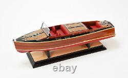 Chris Craft Runabout 21 Handmade Wooden Classic Boat Model NEW