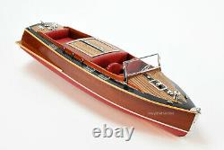 Chris Craft Runabout 21 Handmade Wooden Classic Boat Model NEW