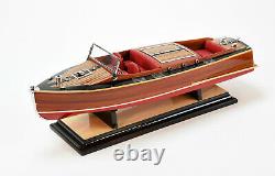 Chris Craft Runabout 21 Handmade Wooden Classic Boat Model NEW