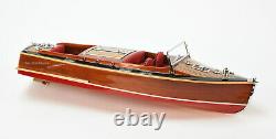 Chris Craft Runabout 21 Handmade Wooden Classic Boat Model NEW