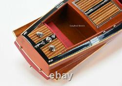 Chris Craft Runabout 21 Handmade Wooden Classic Boat Model NEW