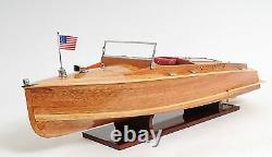 Chris Craft Runabout Boat Handrafted Wooden Model Display