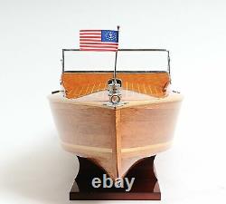 Chris Craft Runabout Boat Handrafted Wooden Model Display