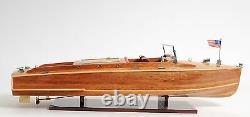 Chris Craft Runabout Boat Handrafted Wooden Model Display