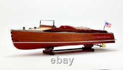 Chris Craft Runabout Handmade Wooden Boat Model RC Ready