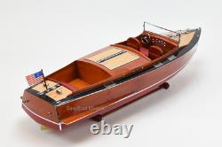 Chris Craft Runabout Handmade Wooden Boat Model RC Ready