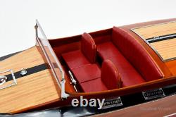 Chris Craft Runabout Handmade Wooden Boat Model RC Ready