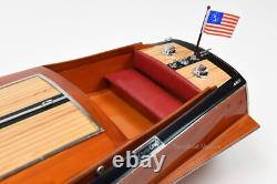 Chris Craft Runabout Handmade Wooden Boat Model RC Ready