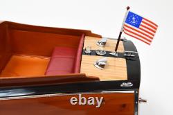 Chris Craft Runabout Handmade Wooden Boat Model RC Ready