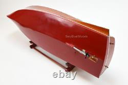 Chris Craft Runabout Handmade Wooden Boat Model RC Ready