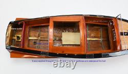 Chris Craft Runabout Handmade Wooden Boat Model RC Ready