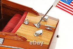 Chris Craft Runabout Medium Wooden Boat Model Replica