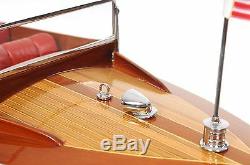 Chris Craft Runabout Speed Boat Double Cockpit 25 Built Wooden Model Assembled