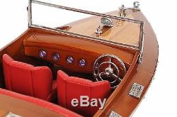 Chris Craft Runabout Speed Boat Double Cockpit 25 Built Wooden Model Assembled