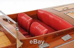 Chris Craft Runabout Speed Boat Double Cockpit 25 Built Wooden Model Assembled