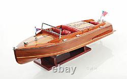 Chris Craft Runabout Wood Model 24 Classic Mahogany Racing Speed Boat New