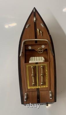 Chris Craft Style Hand Crafted Wooden Boat Model Speed Boat With Stand